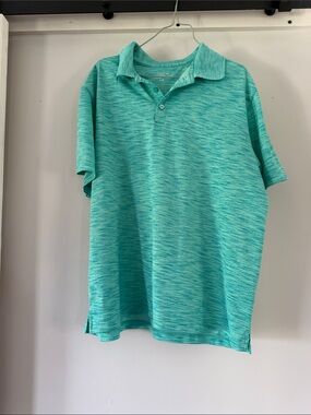 Aqua Heathered Polo Shirt
